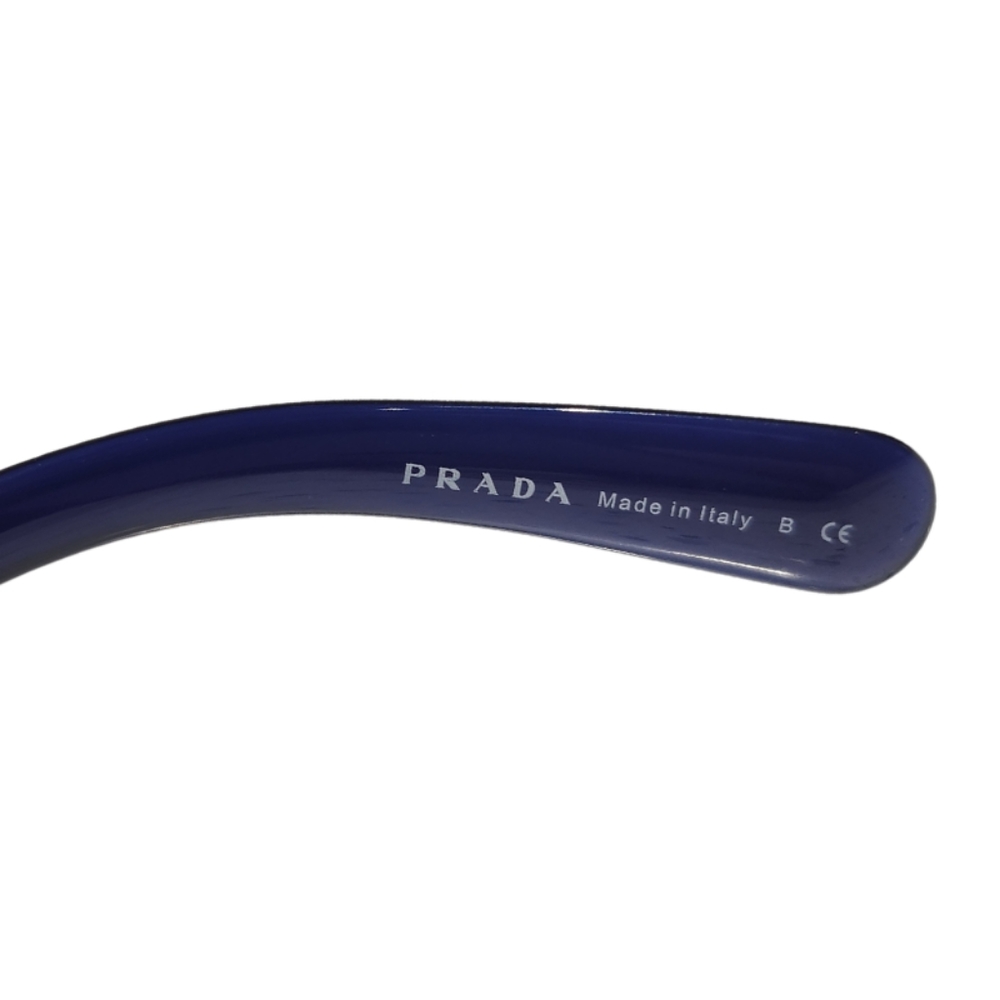 Prada Blue Round Baroque Sunglasses - Picture 8 of 10